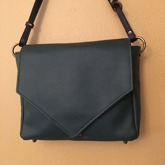 Becca #07 Forest Green and Brown Purse, Faux Leather Purse, Purse, Purses, Cross Body Purse, Cross Body Purses, Bags, Shoulder Bags, Gifts