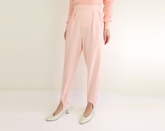 VINTAGE 1980s Stirrup Pants Pink