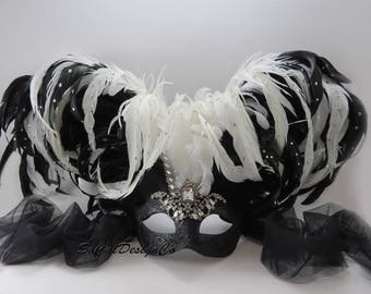 Custom Feather Mask, Masquerade Mask, Order a Custom Mask, Made to Order, Costume Mask, Custom Order, Custom Mask, Halloween Mask, Feathers