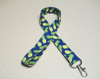 Fabric Lanyard, pineapple lanyard, fruit lanyard
