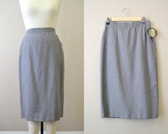 1980s NOS Giorgio Sant'Angelo Gray Wool Skirt