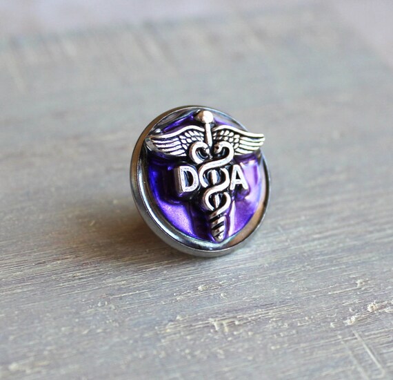 purple dental assistant pin da pin tie tack dental