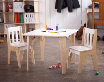 Wooden Kids Table and Chairs
