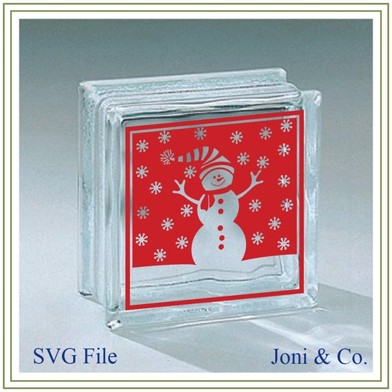 Download Snowman Glass Block SVG File Snowman svg Glass Blocks