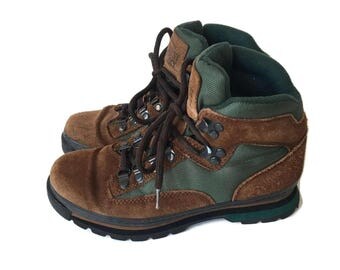 Vintage 90s Leather Hiking Boots Size 6.5