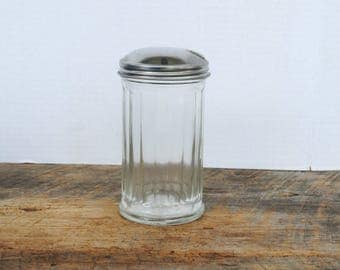 Vintage Gemco Ribbed Glass Sugar Dispenser