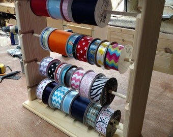 Ribbon rack organizer 100 spools natural