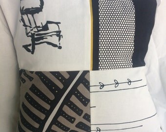 Screen-printed IKEA-themed 20x20 inch throw pillow cover