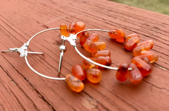 Carnelian "Simply Chandelier" tear drop Earrings