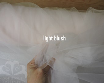 Light Blush 108" Soft Illusion Nylon Tulle by the Yard