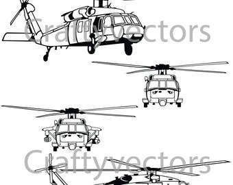 Sikorsky SH-60 Seahawk Vector File SVG
