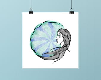 Mother earth drawing | Etsy