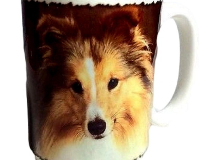 Dog Coffee Mug, Shetland Sheep Dog, Dog Lover Mug, Sheltie Mug, Unique Mug, Dog Lover Gift, Unique Coffee Cup