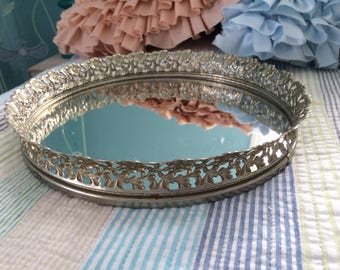 Mirror Vanity Dresser Tray