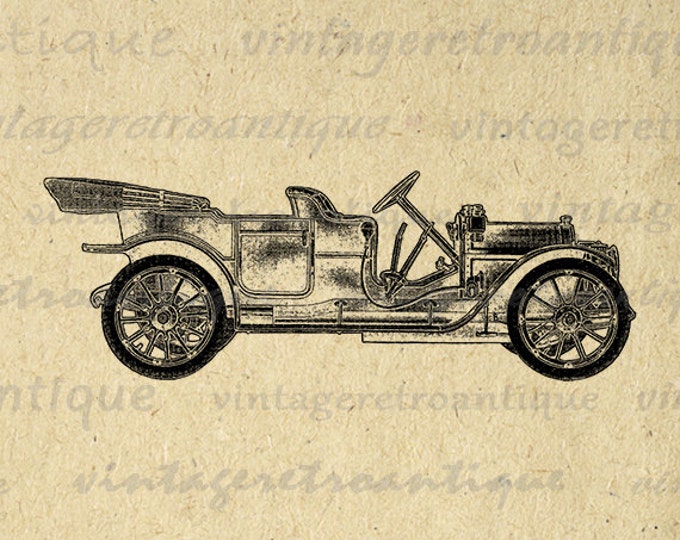 Printable Antique Car Image Graphic Automobile Download Illustration Digital Vintage Clip Art Jpg Png Eps HQ 300dpi No.3554