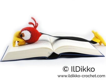 Amigurumi Crochet Pattern - Chili the Parrot Bookmark