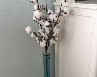 COTTON STEM BOUQUET Garland Farmhouse Urban Rustic Door Hanging Romantic Country Home Decor