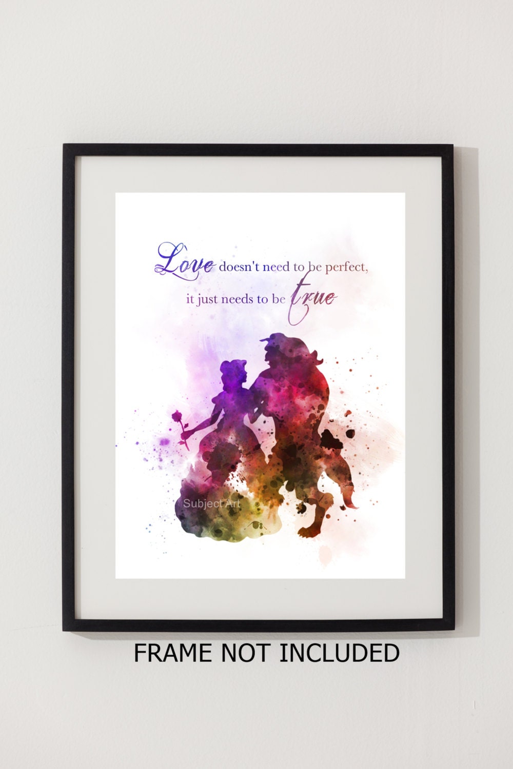 Beauty and the Beast Quote ART PRINT illustration Disney