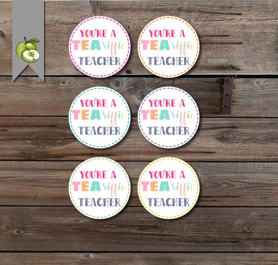 Teacher tag Tea tag tea gift tag Tea'riffic hamper