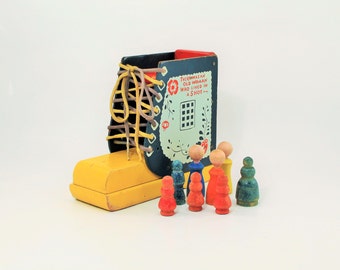 Holgate Toy, Wooden, Old Woman Who Lived in a Shoe, Nursery Rhymes, Children's Toy