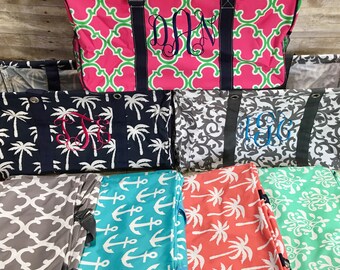 Large Utility Tote/ Tote Basket/ Market Tote Bag/ Large Diaper Bag/ Large Beach Tote/ Large Monogram Tote/ FREE PERSONALIZATION