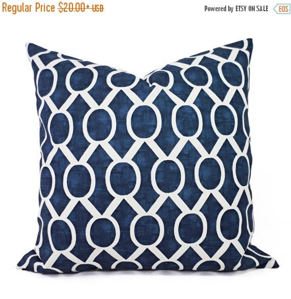15 OFF SALE Navy Blue Decorative Pillows by CastawayCoveDecor