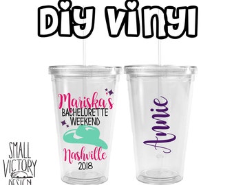 Personalized Bachelorette Party Vinyl Decal / DIY Vinyl