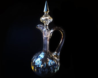 Antique Claret jug, Victorian Claret decanter, Wine decanter, Vintage glass decanter, Vintage decanter, Vintage bar, Vintage barware