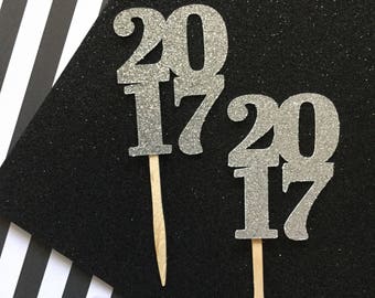 2017 Graduation Cupcake Toppers. Graduation Party Decorations. Grad Party. Class of 2017. Graduation Picks. 2018 Decorations.