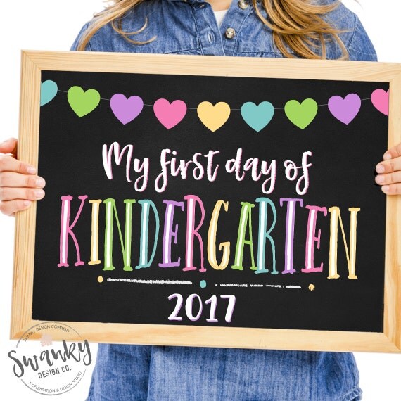 first day of kindergarten printable sign