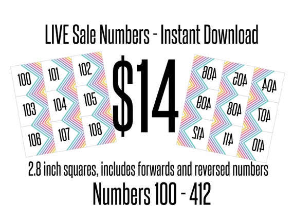 live sale numbers includes forward reversed instant