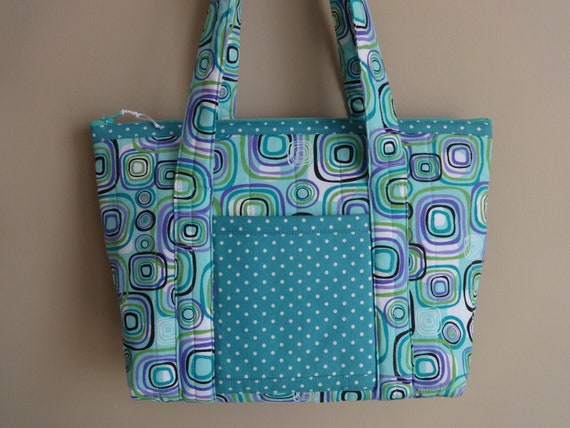 Teal blue green pocketbook purse handbag diaper bag