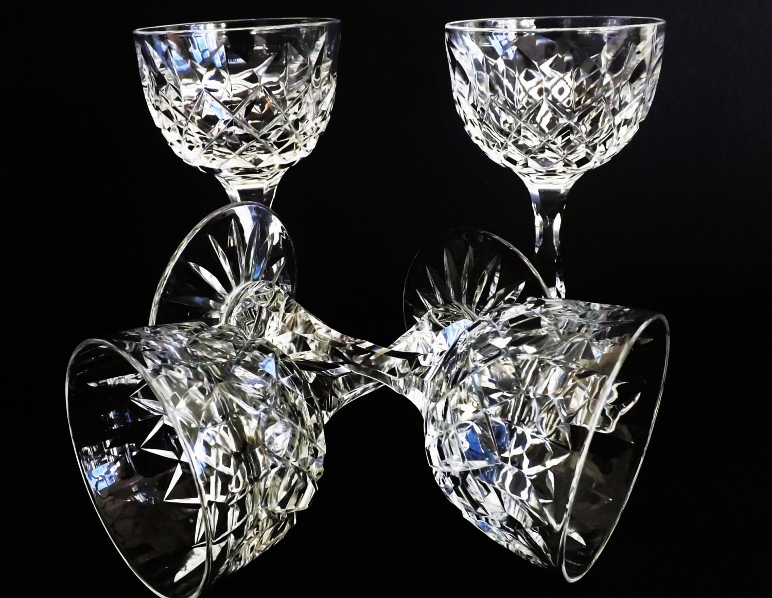Heavy Cut Crystal Wine Glasses Coupe White Wine Glass