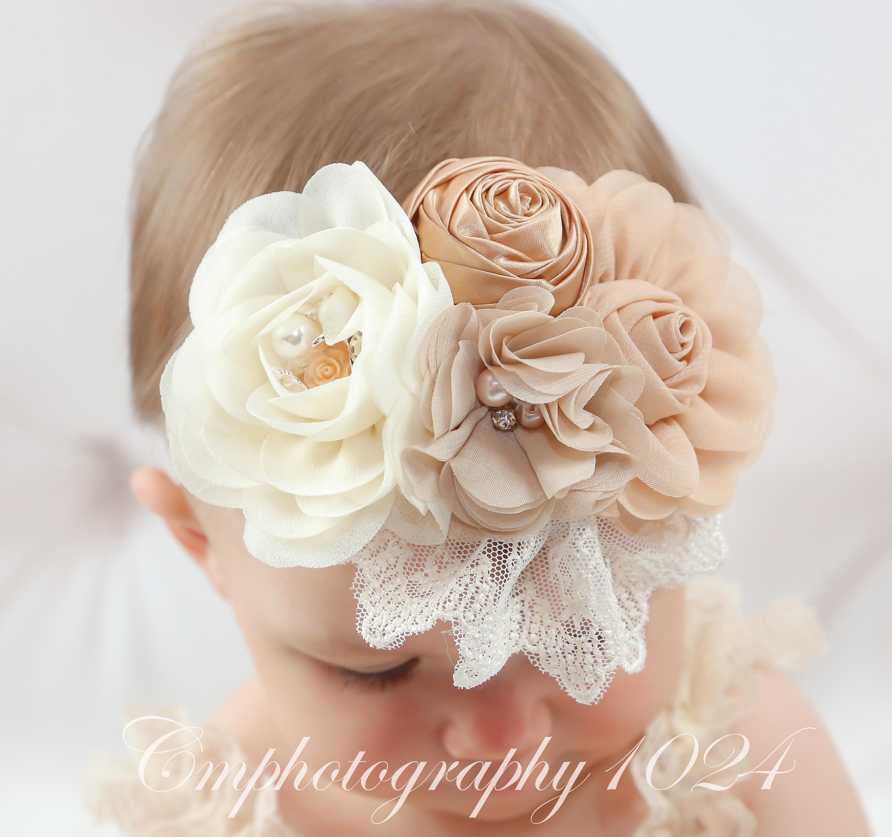 Beige Lace RomperBaby Lace RomperBaby RomperPetti Lace