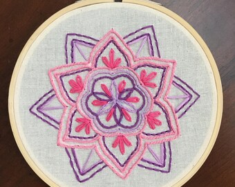 Hand Embroidery Mandala Hoop Art Wall Decor