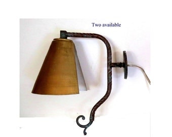 Vintage wall lighting. Wall lamp vintage. Light fixture. Patina copper. Copper light. Copper lighting. Gold lamp. Upcycled lighting.