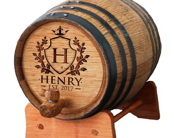 Personalized Whiskey Barrel, Wine Barrel, 1 or 2 or 3 Liter Whiskey Barrel, Groomsmen Gift, Bourbon Barrel, Wooden Barrel, Mini Oak Barrel
