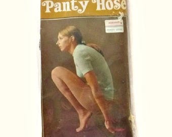70s French Panty Hose New Old Stock Unworn Vintage 60s Hosiery Tights Pantyhose Nylons Lingerie Chocolate Brown Stockings Made in France