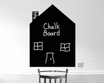 Chalkboard Decal. House Decal. Chalkboard house. 3 Foot House Decal. Wall Decal. Wall sticker. Home decor decals.