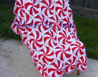 Peppermint swirl blanket