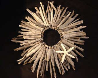 Nautical Decor, Table Centerpiece, Wedding Decor, Coastal Driftwood Wreath, Driftwood Wreath, Driftwood, Driftwood Art, Coastal Living Decor