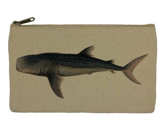 Pencil case/ stationary/ shark/ nautical/ pencil pouch/ canvas bag/ pencil holder/ make up bag/ school supplies