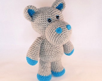 Amigurumi Hippo, Crochet Toy Hippo, Stuffed Hippopotamus, Plush Hippo, African Animal Toy, Cute Hippo, Hippo Softy, Made in Australia