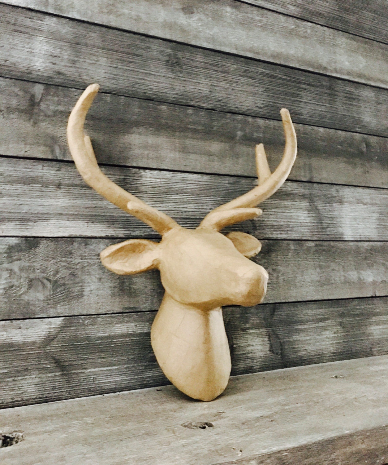 Paper Mache Deer Head Faux Taxidermy Deer Head Wall Mount