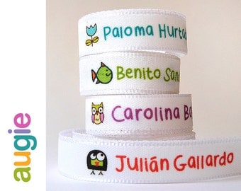30 LABELS Names + 30 STICKERS Custom Clothing Labels Sew on labels + Paper Stickers same design · FREE !