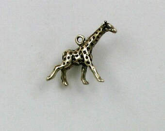Sterling Silver 3-D Giraffe Charm