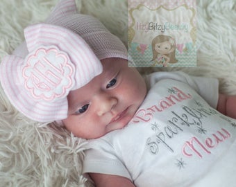 Brand Sparkling New Baby Girls Coming Home Shower Outfit Personalized Custom Name