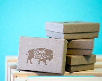 Laser Engraved Kraft Jewelry Gift Boxes | Custom Jewelry Gift Boxes | Customized with your logo or text | Set of 25