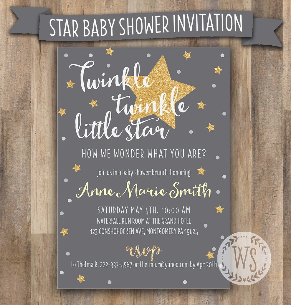 Star Baby Shower Invitations 3