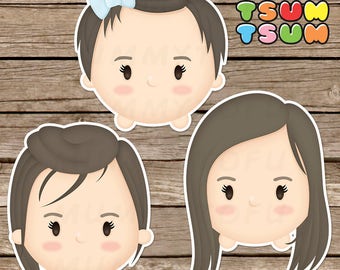 Be a Tsum Tsum - Custom Tsum Tsum Clipart Digital Cute Portrait Cartoon Illustration